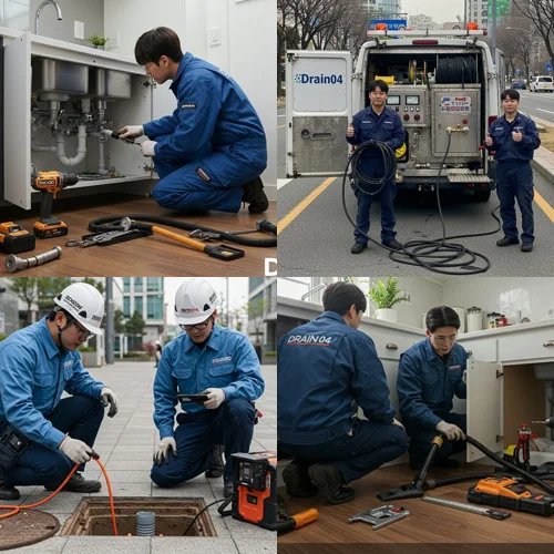 청담동 싱크대 막힘 배수구 카페 식당 주방