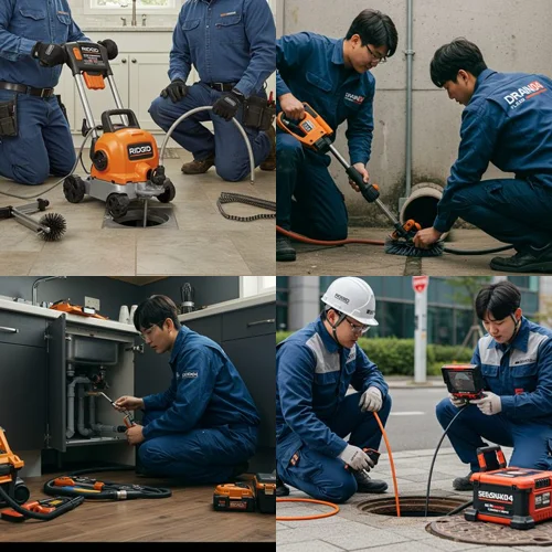 강남구 하수구 고압세척 횡주관 내시경 검사