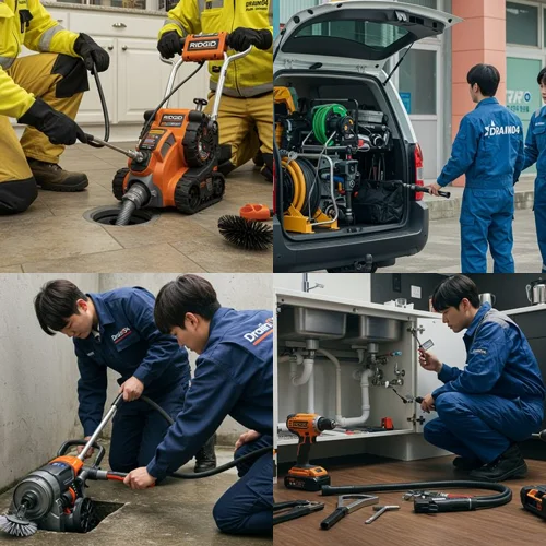 율현동 하수구 막힘 업체 전원주택 빌라 1층