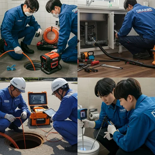 논현동 싱크대 막힘 배수구 식당 주방 기름때