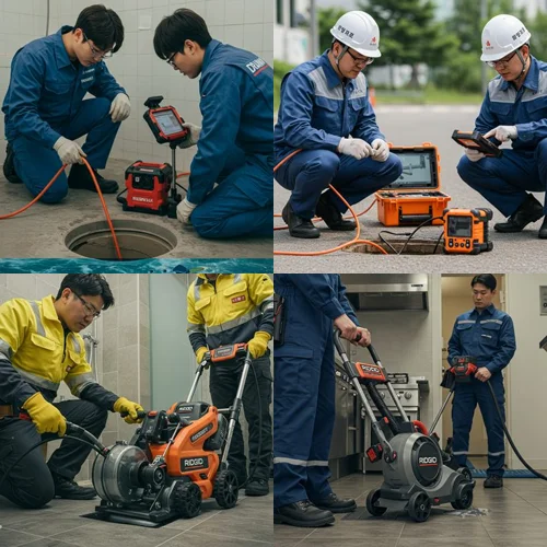 압구정동 고압세척 통수 작업