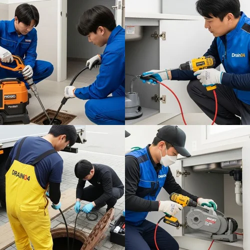 일원동 하수도 막힘 주차장 침수