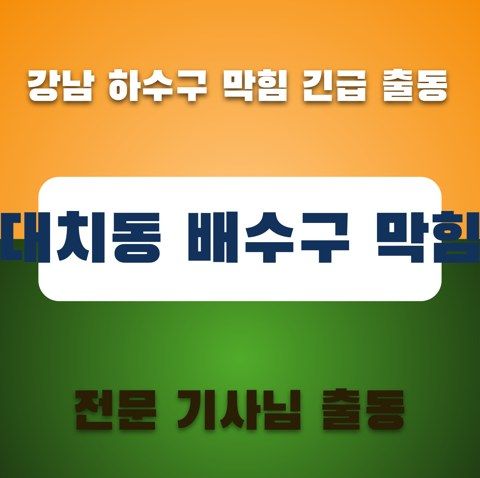 대치동 배수구 막힘 3187