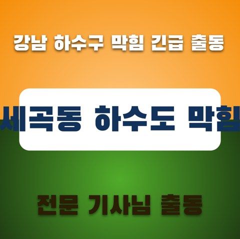 세곡동 하수도 막힘 3351