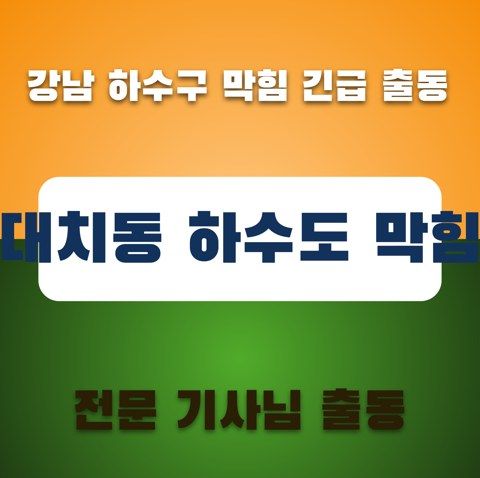 대치동 하수도 막힘 3668