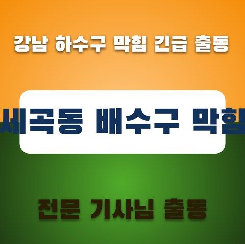 세곡동 배수구 막힘 3704